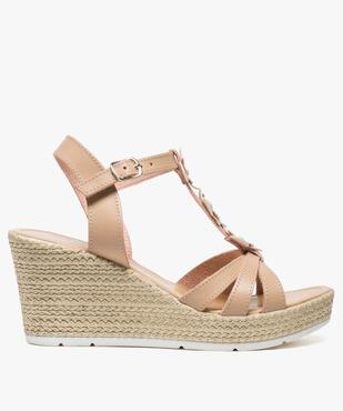 Sandales femme avec fleurs en relief sur le dessus vue1 - GEMO(URBAIN) - GEMO