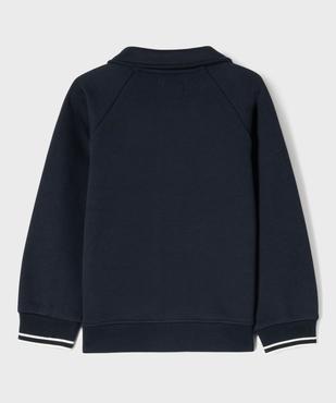 Sweat avec col chemise fermeture pressions garçon vue3 - GEMO (ENFANT) - GEMO