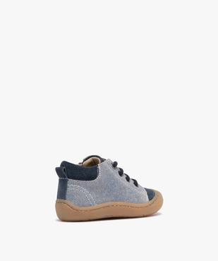 Chaussures premiers pas en cuir à lacets bébé garçon - Na! vue4 - NA! GEMO FOR GOOD - GEMO