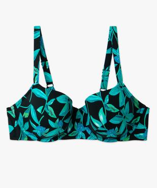 Haut de maillot de bain emboitant à motifs fleuris grande taille vue4 - GEMO 4G FEMME - GEMO
