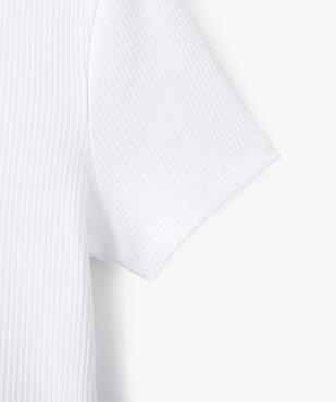 Tee-shirt à manches courtes en maille côtelée fille vue7 - GEMO 4G FILLE - GEMO