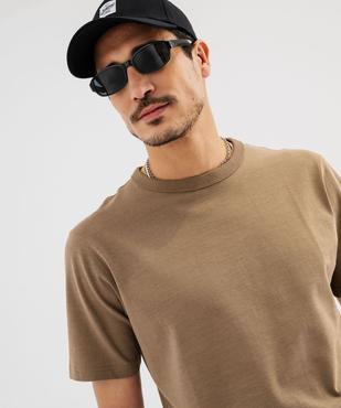 Tee-shirt manches courtes en coton uni homme vue2 - GEMO (HOMME) - GEMO
