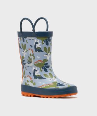 Bottes de pluie imprimé dinosaures garçon vue2 - 5 MILES - GEMO