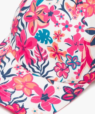Casquette à motifs fleurs exotiques fille vue2 - GEMO 4G FILLE - GEMO