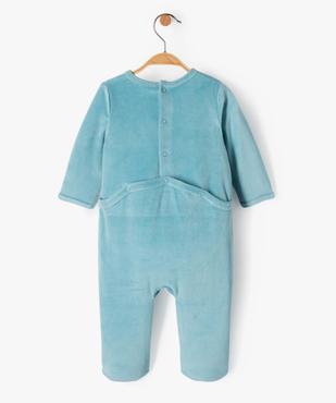 Pyjama bébé à pont-dos en velours avec message vue4 - PREMIER PRIX BY GEMO - GEMO