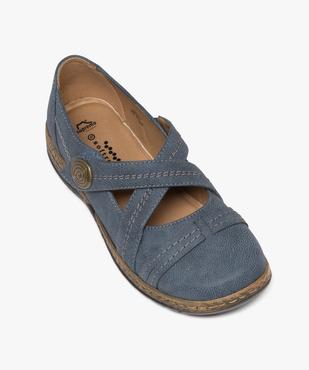 Ballerines confort à brides croisées fermeture scratch femme vue5 - SOFTRELAX - GEMO