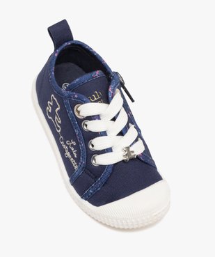 Baskets fille en toile à lacets avec zip latéral- LuluCastagnette vue5 - LULU CASTAGNETT - GEMO