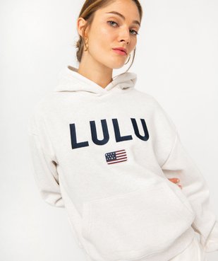 Sweat à capuche en molleton doux femme - LuluCastagnette vue2 - LULUCASTAGNETTE - GEMO