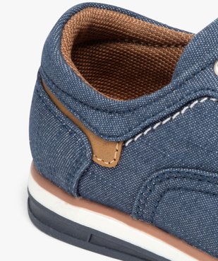 Derbies garçon unis en toile avec semelle bicolore vue7 - BUGGY - GEMO