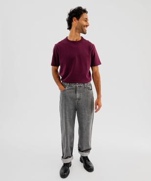 Tee-shirt manches courtes en coton uni homme vue4 - GEMO (HOMME) - GEMO