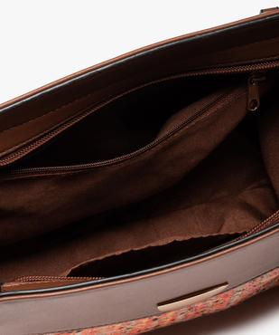 Sac femme à bandoulière bimatière esprit haute couture vue3 - GEMO (ACCESS) - GEMO