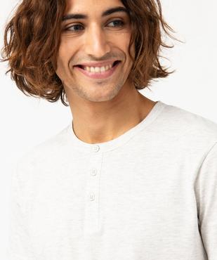 Tee-shirt manches courtes col tunisien homme vue4 - GEMO 4G HOMME - GEMO