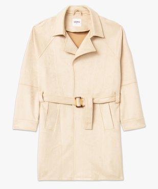 Trench en suédine avec ceinture femme grande taille vue4 - GEMO (G TAILLE) - GEMO