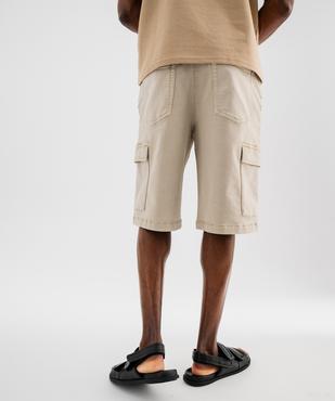 Bermuda cargo avec taille élastique homme vue4 - GEMO (HOMME) - GEMO