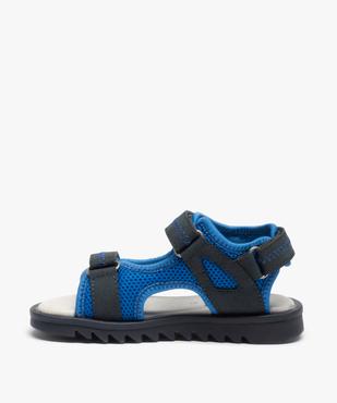 Sandales sport garçon à semelle crantée et brides scratch vue3 - GEMO 4G GARCON - GEMO