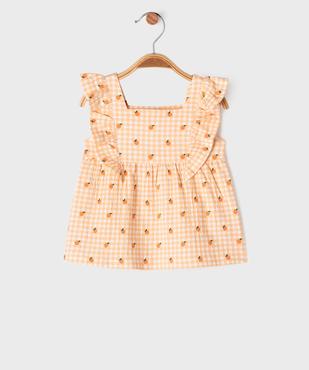 Blouse imprimée en maille gaufrée bébé fille vue4 - GEMO(BEBE DEBT) - GEMO