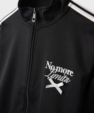 Sweat de sport zippé avec message brodé fille vue3 - GEMO (JUNIOR) - GEMO