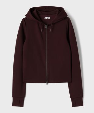 Sweat zippé à capuche spécial sport fille vue2 - GEMO (JUNIOR) - GEMO