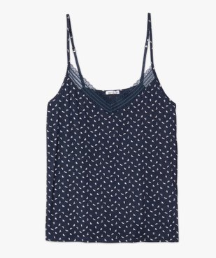 Débardeur femme grande taille en maille fluide et dentelle vue4 - GEMO(HOMWR FEM) - GEMO