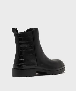 Boots avec empiècement texturé et semelle crantée femme - 5 Miles vue4 - 5 MILES - GEMO