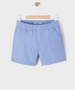 Bermuda en coton à taille élastiquée bébé garçon vue1 - GEMO 4G BEBE - GEMO