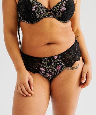 Culotte en microfibre et dentelle femme grande taille vue1 - GEMO(HOMWR FEM) - GEMO