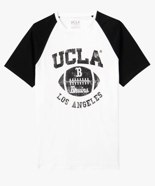 Tee-shirt homme à manches courtes contrastantes - Ucla vue4 - UCLA - GEMO