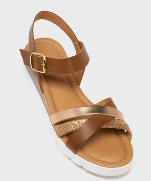 Sandales à brides croisées à petit talon compensé femme - Valentina Baldano vue5 - VALENTINA BALDA - GEMO