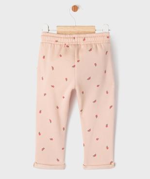 Pantalon en maille avec taille élastique et revers bébé fille vue4 - GEMO 4G BEBE - GEMO