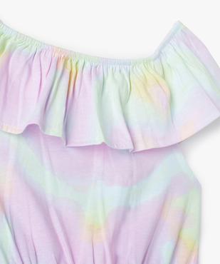 Robe fille tie-and-dye avec col volanté vue2 - GEMO (ENFANT) - GEMO