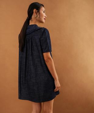 Robe chemise en jean femme vue3 - GEMO 4G FEMME - GEMO