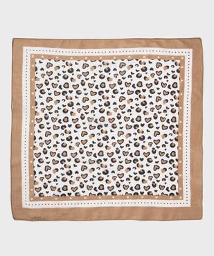 Foulard en coton à motifs coeurs façon léopard fille vue2 - GEMO (ACCESS) - GEMO