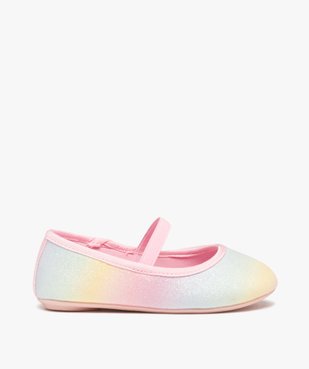 Ballerines fille irisées et pailletées à bride élastique vue1 - GEMO (ENFANT) - GEMO