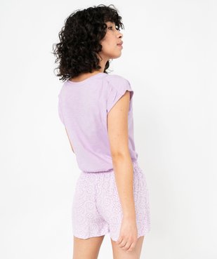 Haut de pyjama sans manches avec motif estival femme vue3 - GEMO(HOMWR FEM) - GEMO