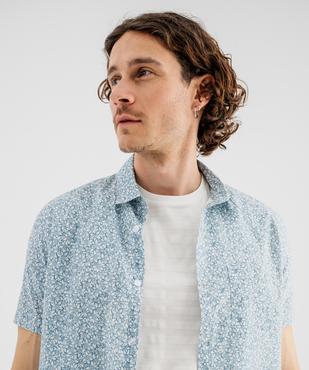 Chemise à manches courtes à motifs fleuris coupe regular homme vue3 - GEMO 4G HOMME - GEMO