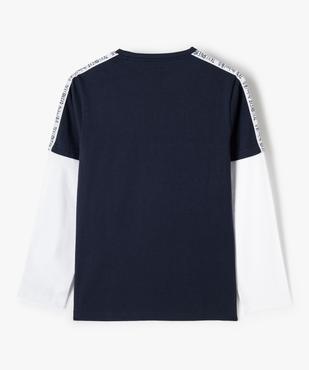 Tee-shirt garçon à manches longues effet 2 en 1 vue4 - GEMO (JUNIOR) - GEMO