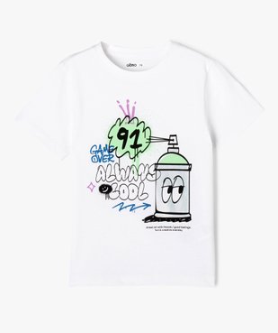 Tee-shirt manches courtes imprimé street art garçon vue2 - GEMO 4G GARCON - GEMO