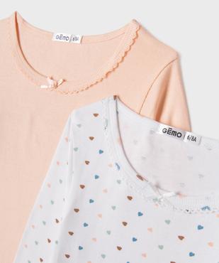 Tee-shirt manches longues fille (lot de 2) vue2 - GEMO 4G FILLE - GEMO