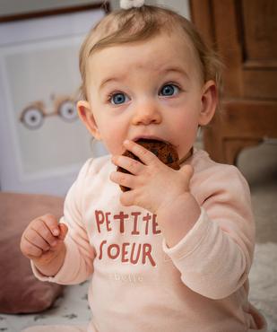Pyjama en velours avec message sur le buste bébé vue7 - GEMO(BB COUCHE) - GEMO