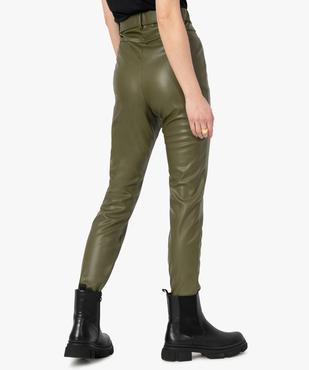 Pantalon femme taille haute en synthétique esprit rock vue3 - GEMO(FEMME PAP) - GEMO