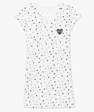 Chemise de nuit imprimée à manches courtes femme vue4 - GEMO 4G FEMME - GEMO