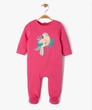 Pyjama dors-bien en coton avec motif pailleté bébé fille vue1 - GEMO 4G BEBE - GEMO