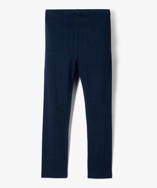 Legging long uni en coton stretch fille vue3 - GEMO (ENFANT) - GEMO