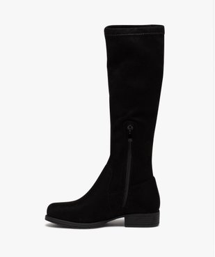 Bottes fille unies en suédine avec tige souple vue3 - GEMO (ENFANT) - GEMO