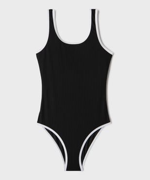 Maillot de bain 1 pièce effet côtelé fille vue1 - GEMO (JUNIOR) - GEMO