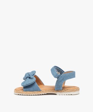 Sandales bébé fille en denim avec nœud décoratif vue3 - GEMO(BEBE DEBT) - GEMO