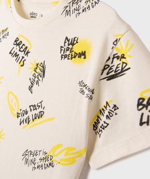 Tee-shirt manches courtes imprimé garçon vue3 - GEMO (ENFANT) - GEMO