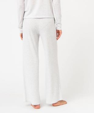 Bas de pyjama large en maille côtelée extra douce femme vue3 - GEMO 4G FEMME - GEMO