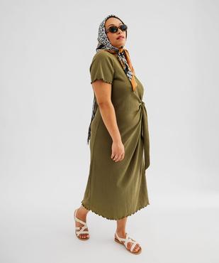 Robe longue à manches courtes femme grande taille vue1 - GEMO 4G GT - GEMO