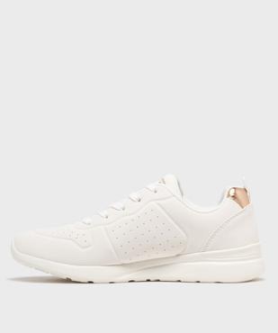 Baskets basses aspect veloutée lavables en machine femme - Skechers vue3 - SKECHERS - GEMO
